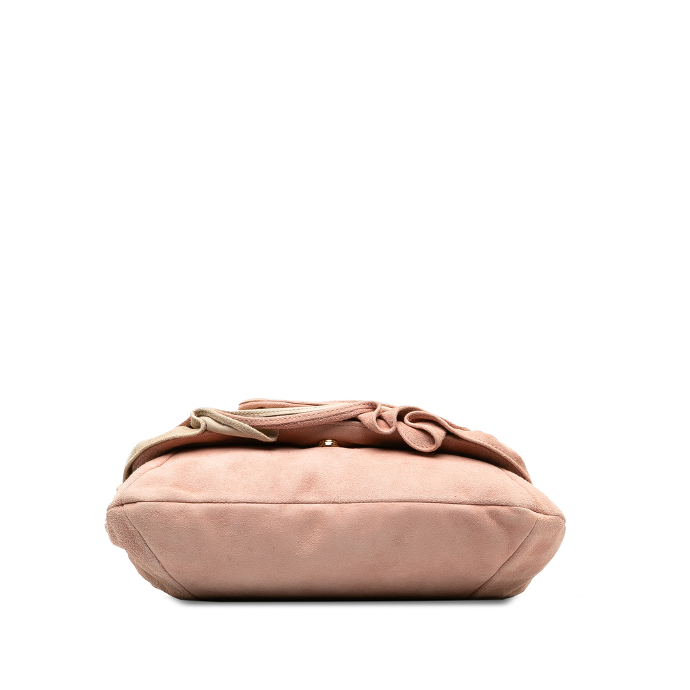 SAINT LAURENT Suede Nadja Rose Flap Bag - Picture 4 of 9